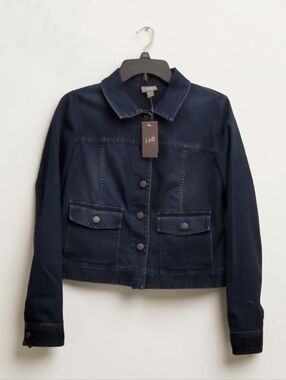 J. Jill Women's Denim Jacket - Dark Blue